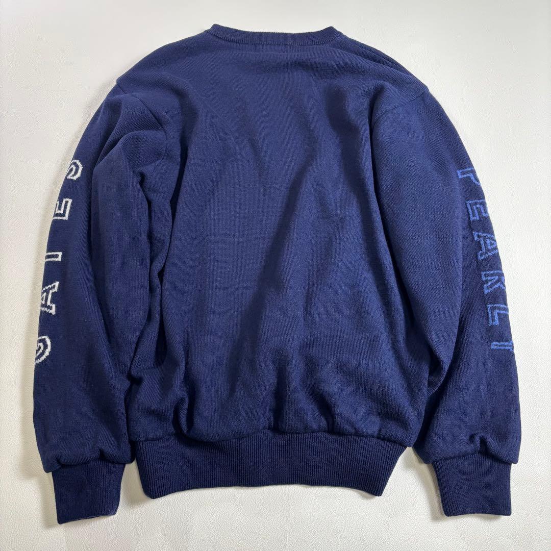 パーリーゲイツ 防風 裏地付ニット サイズ3 ロゴ セーター メンズ アームロゴ