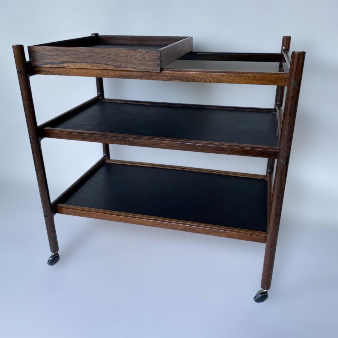 1960年代頃 デンマーク ローズウッド ワゴン トロリー サイドボード