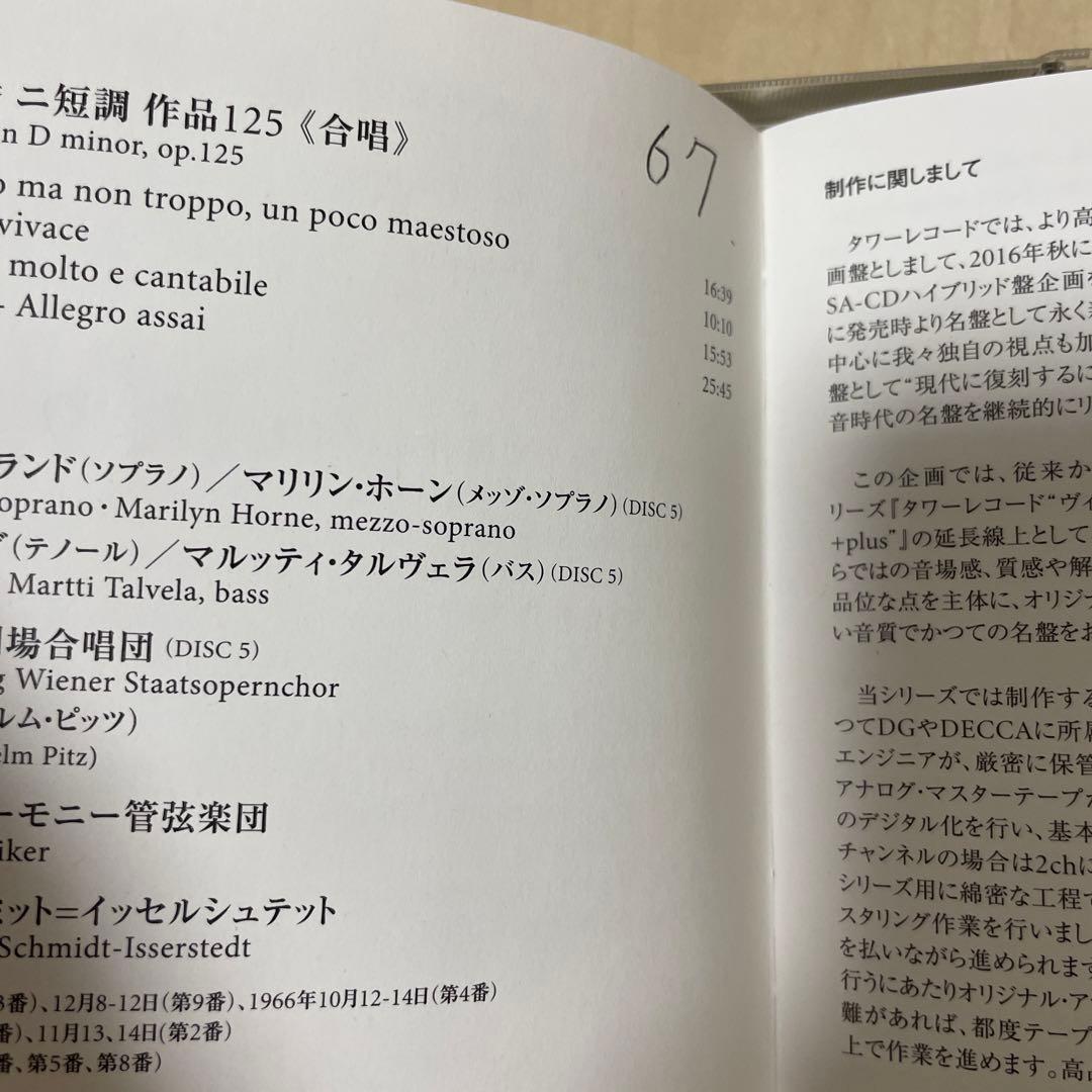 【5SACD】ベートーヴェン：交響曲全集　イッセルシュテット　タワレコ限定盤