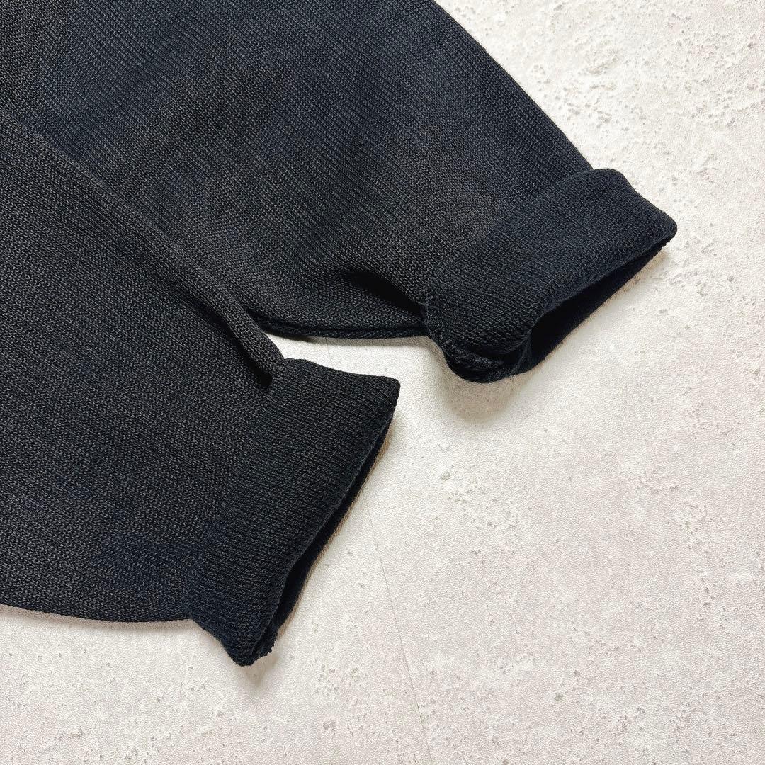 ドゥーズィエムクラス　Twins cotton ニット ロングガウン　ブラック