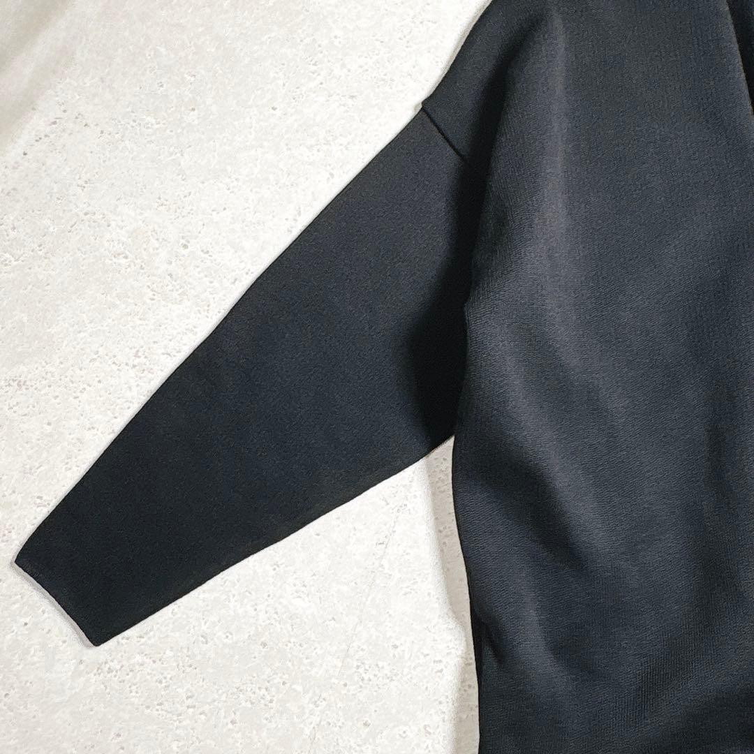 ドゥーズィエムクラス　Twins cotton ニット ロングガウン　ブラック