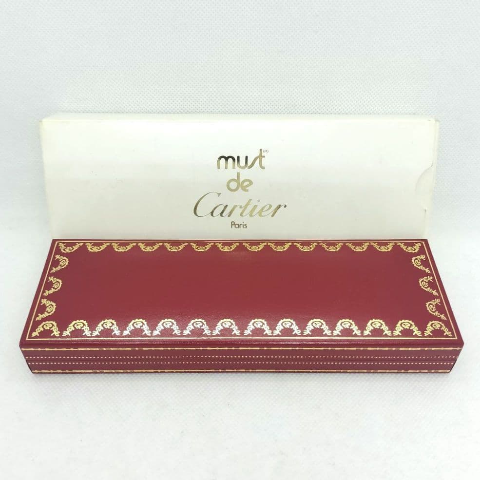 【S】Cartier マスト ドゥ カルティエ ゴールド ボールペン 箱付