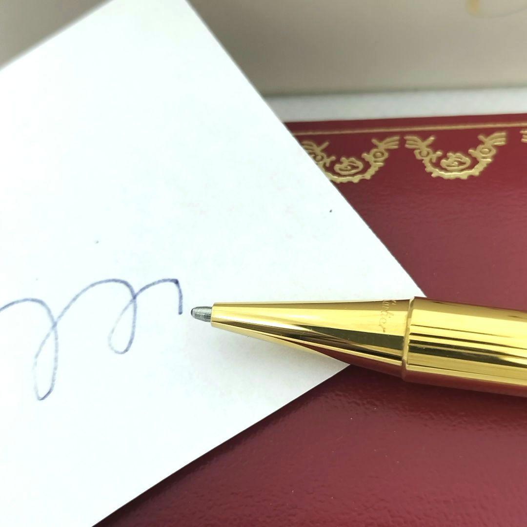 【S】Cartier マスト ドゥ カルティエ ゴールド ボールペン 箱付