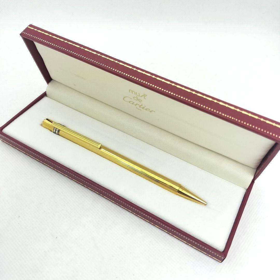 【S】Cartier マスト ドゥ カルティエ ゴールド ボールペン 箱付