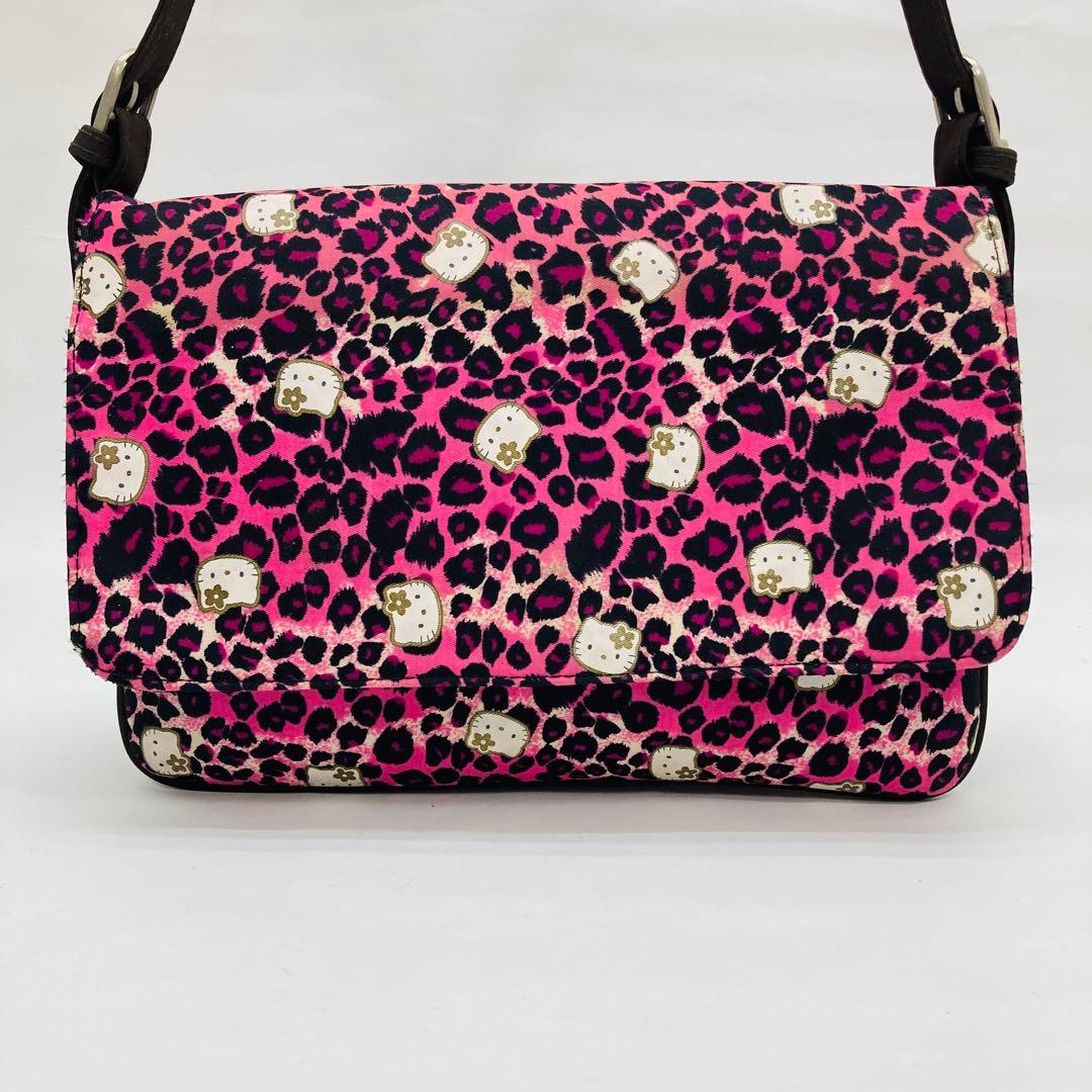 ハローキティ ヒョウ柄 ショルダーバッグ
