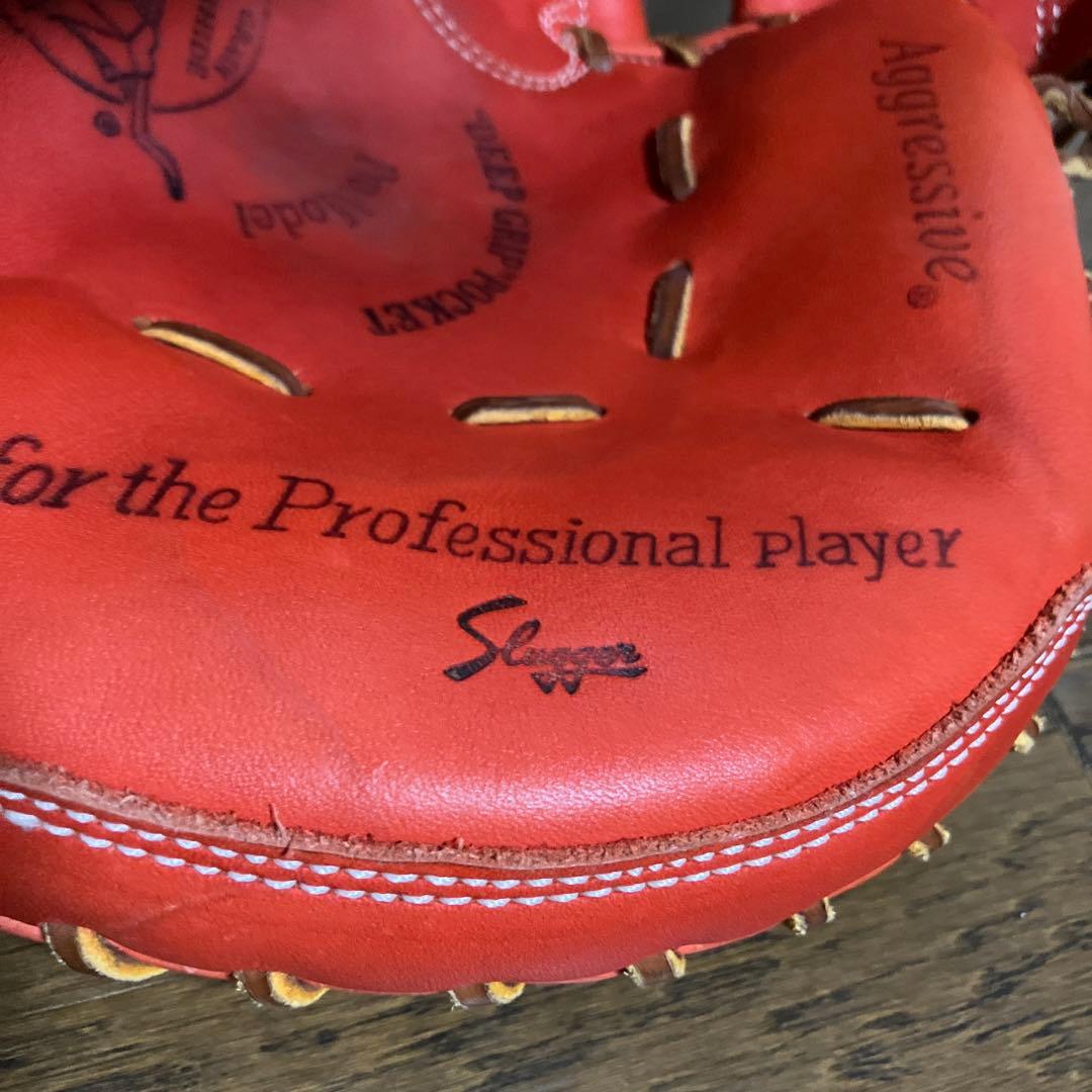 【美品】久保田スラッガーキャッチャーミットKSM-622 軟式グローブＦオレンジ