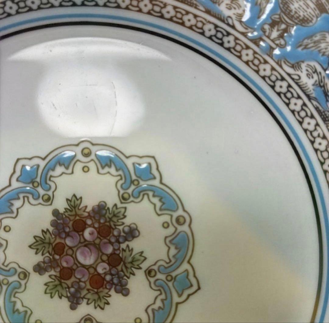 ウェッジウッド　フロレンティーン　ターコイズ　17.6cmデザートプレート　黒壺