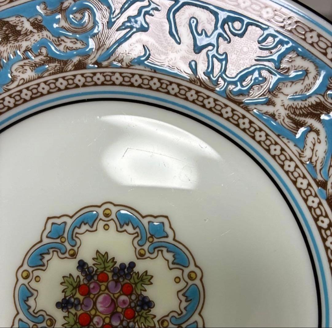 ウェッジウッド　フロレンティーン　ターコイズ　17.6cmデザートプレート　黒壺