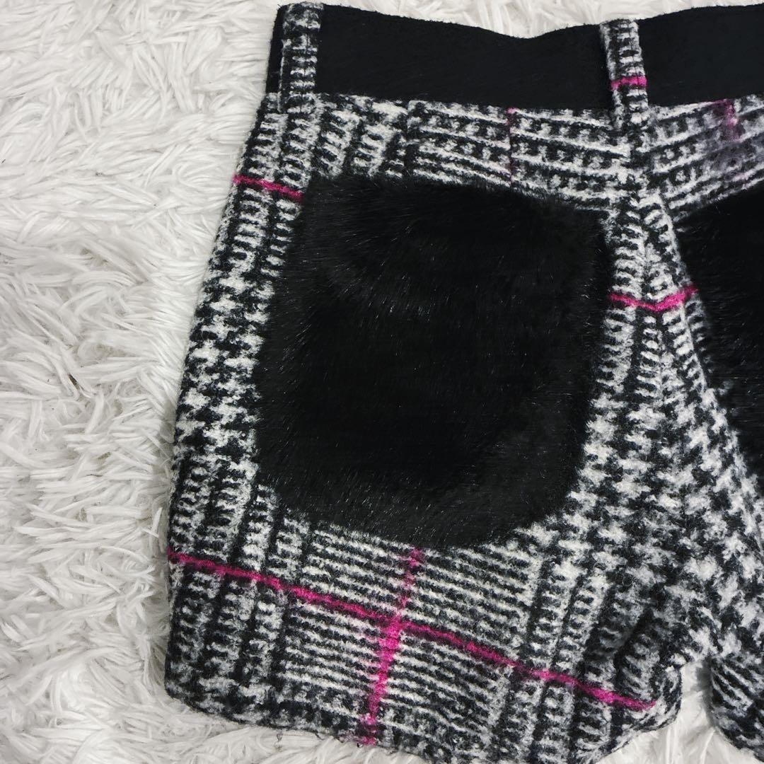 MARK & LONA ショートパンツ ファー スカル ゴルフウェア ウール