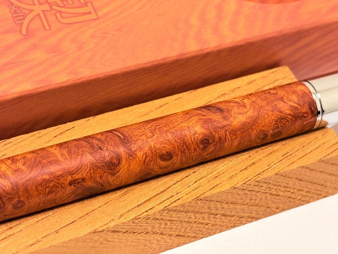 【新品】工房楔 Mペン 花梨瘤杢 ローラーボールペン