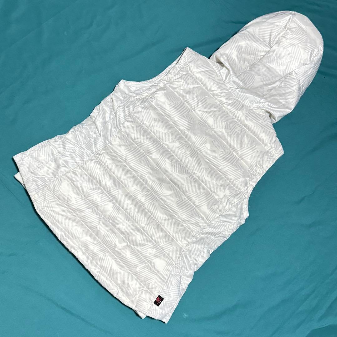 ニューバランスゴルフ ダウンジャケット 白 袖脱着可2WAY中綿ブルゾン防寒秋冬