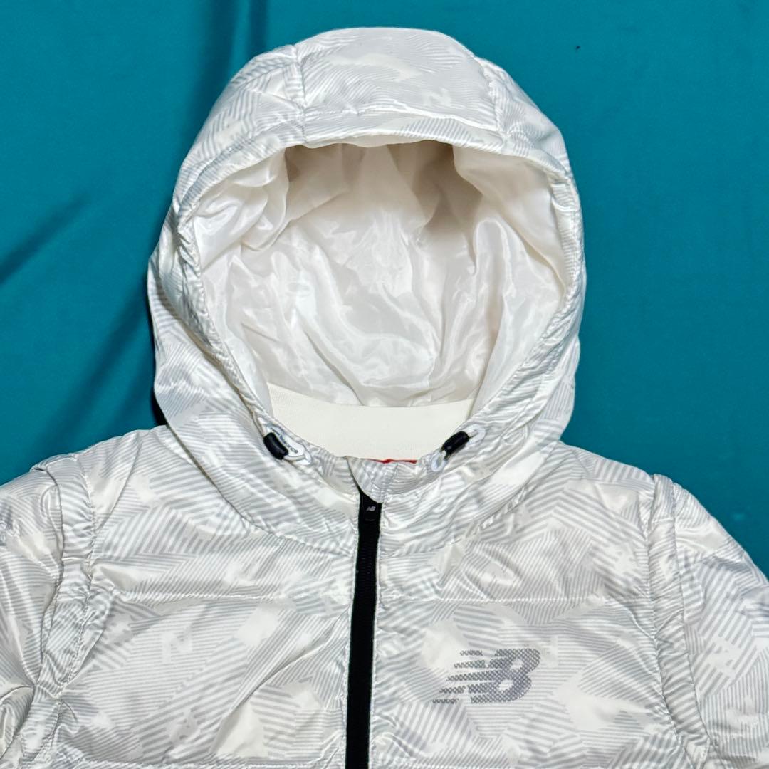 ニューバランスゴルフ ダウンジャケット 白 袖脱着可2WAY中綿ブルゾン防寒秋冬