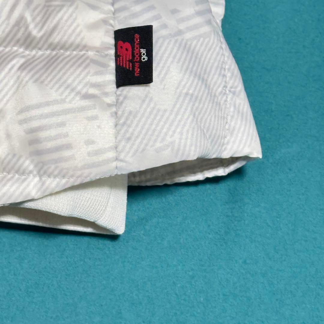 ニューバランスゴルフ ダウンジャケット 白 袖脱着可2WAY中綿ブルゾン防寒秋冬