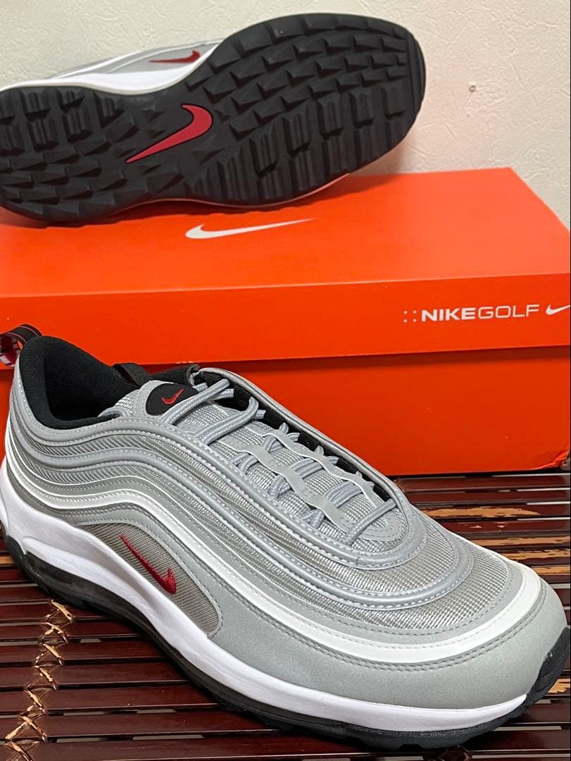 シューズ(男性用) Nike Golf Air Max 97 GOLF Silver Ballet