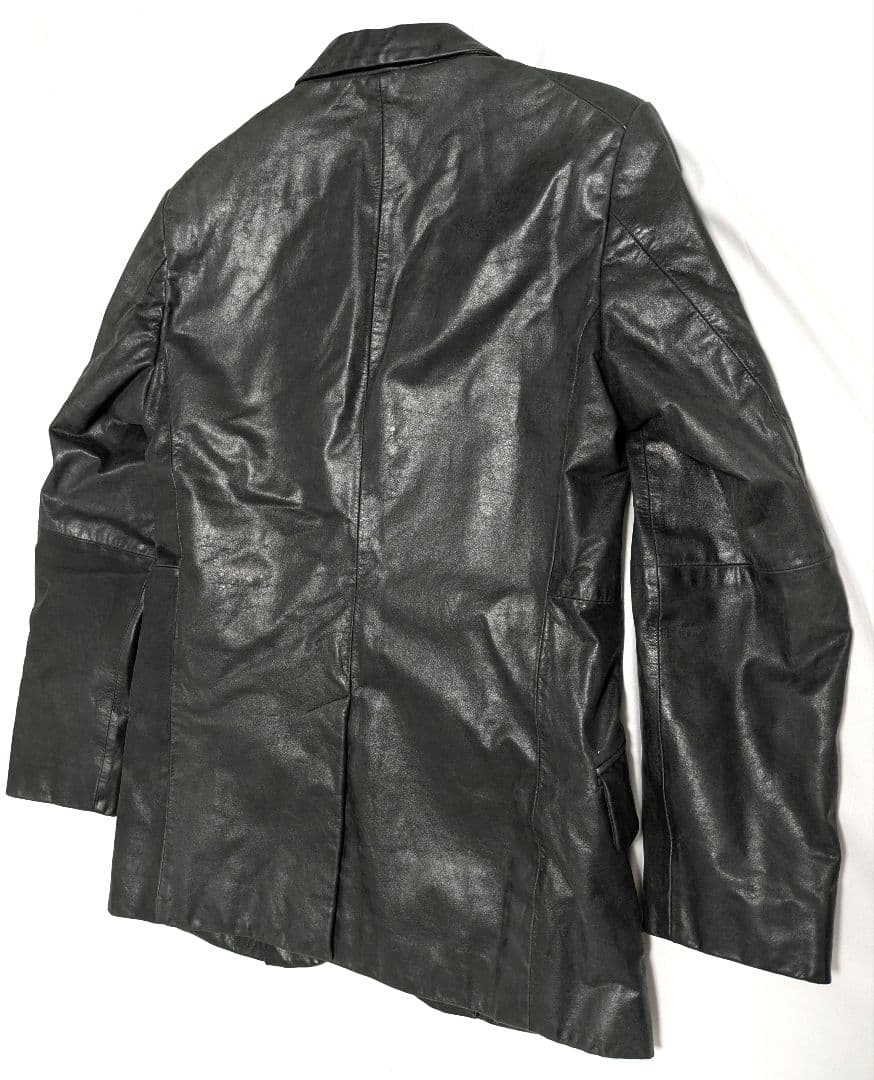 【極美品】カルバンクライン　レザー　テーラードジャケット М