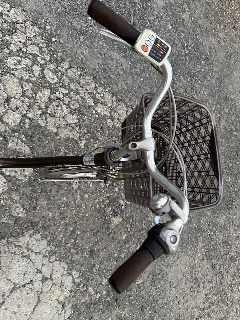 電動アシスト自転車 ブラウン 前カゴ付き
