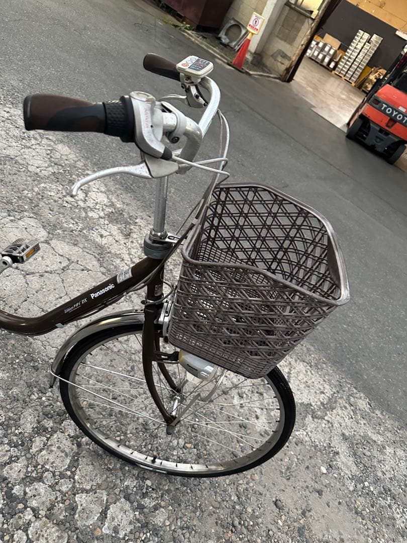 電動アシスト自転車 ブラウン 前カゴ付き
