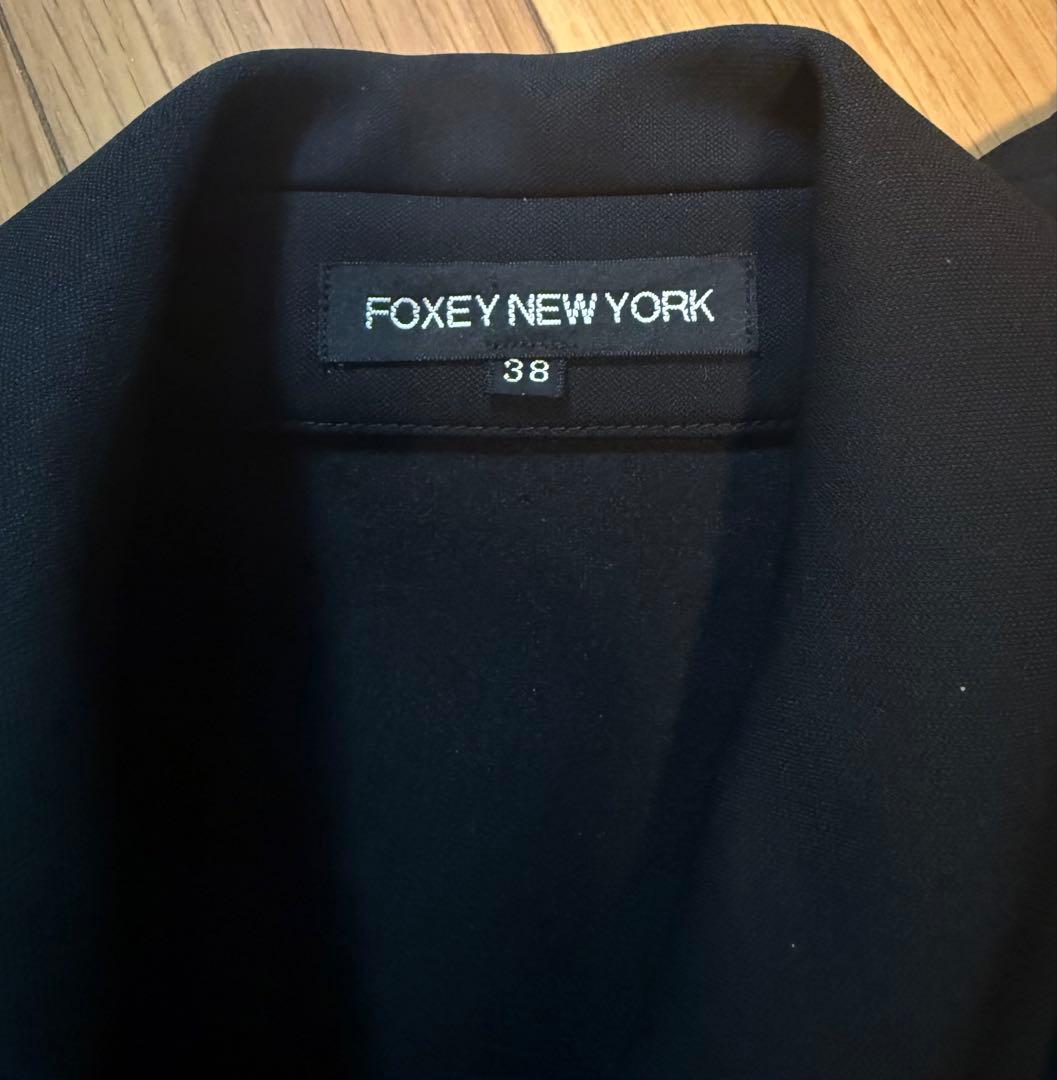美品 FOXEY フォクシー アシンメトリー ジップアップ ジャケット 38