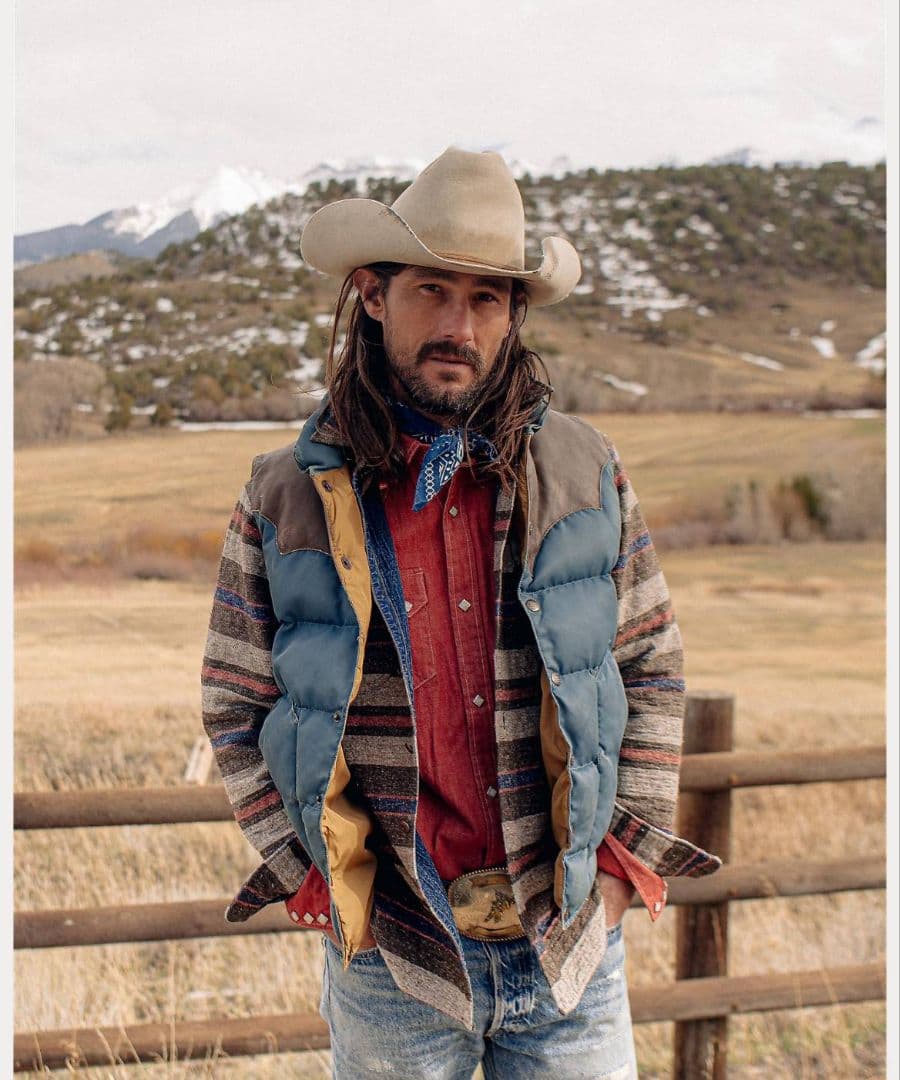 限定カラー【2024AW】【即完売】レザーヨーク キルテッド ベスト