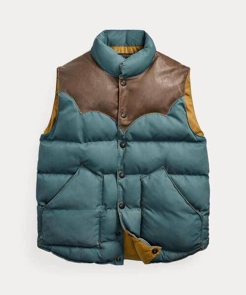 限定カラー【2024AW】【即完売】レザーヨーク キルテッド ベスト