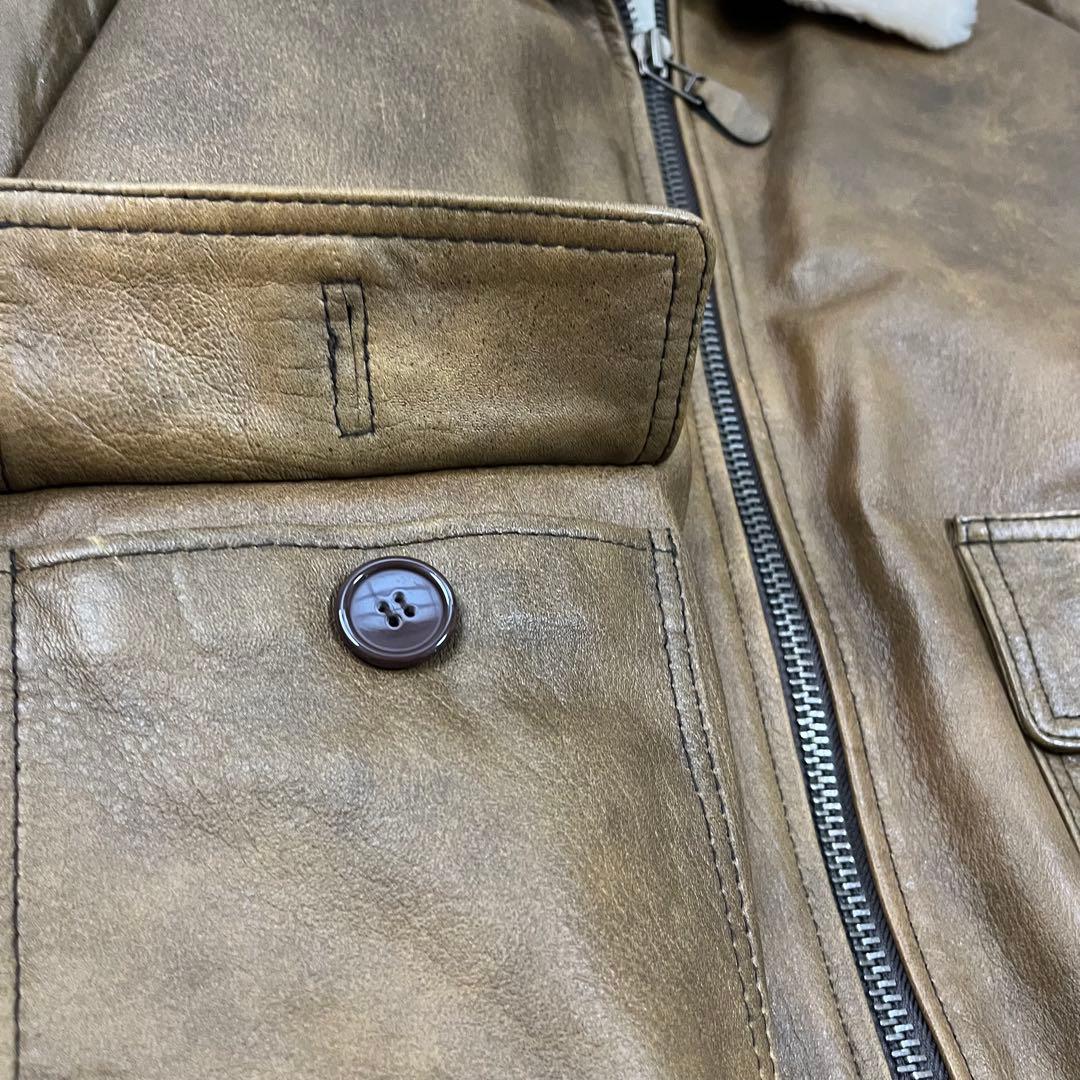 G1フライトジャケット XXL 羊革　ブラウン系