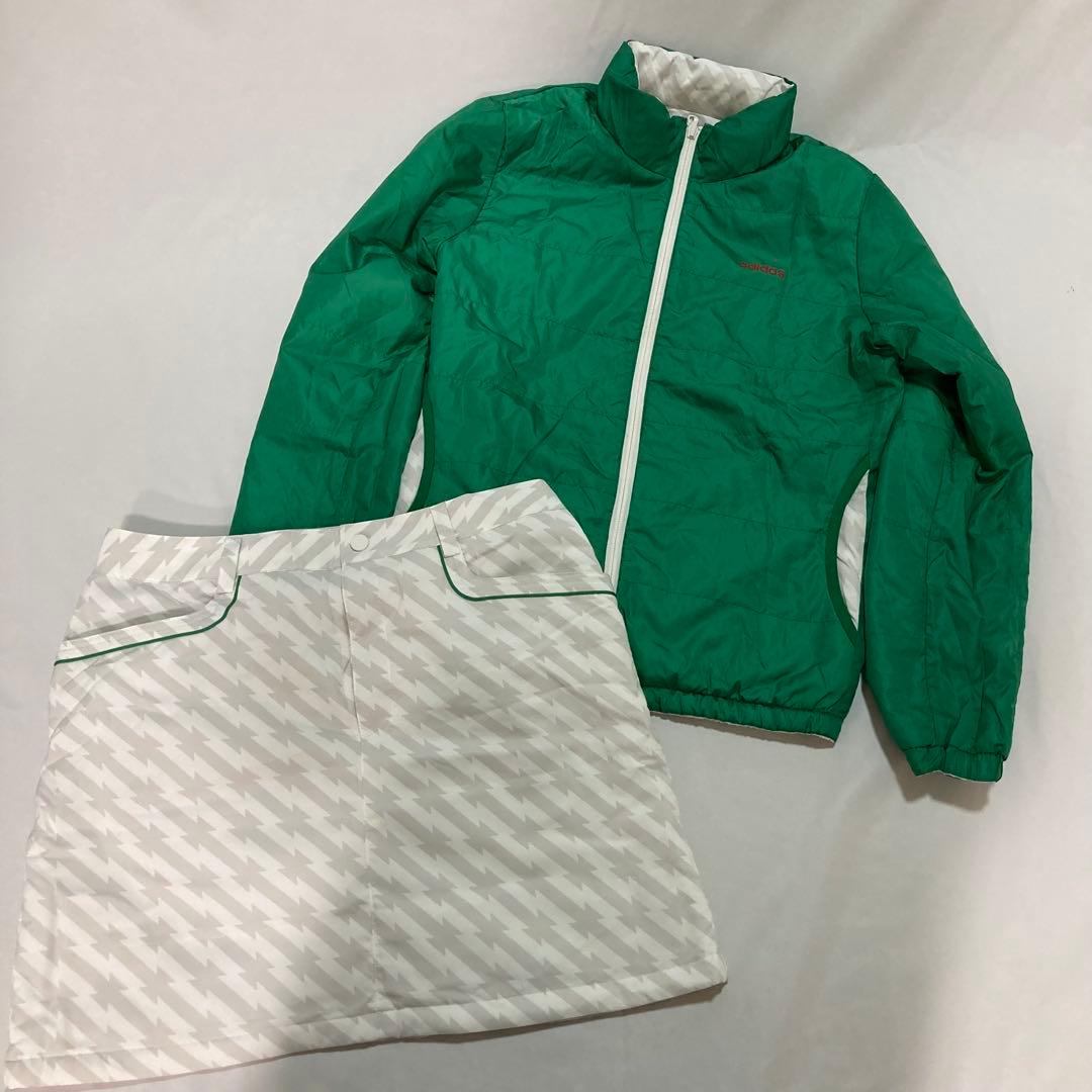 adidas ゴルフ　中綿ジャケット　スカート　セットアップ　リバーシブル　L