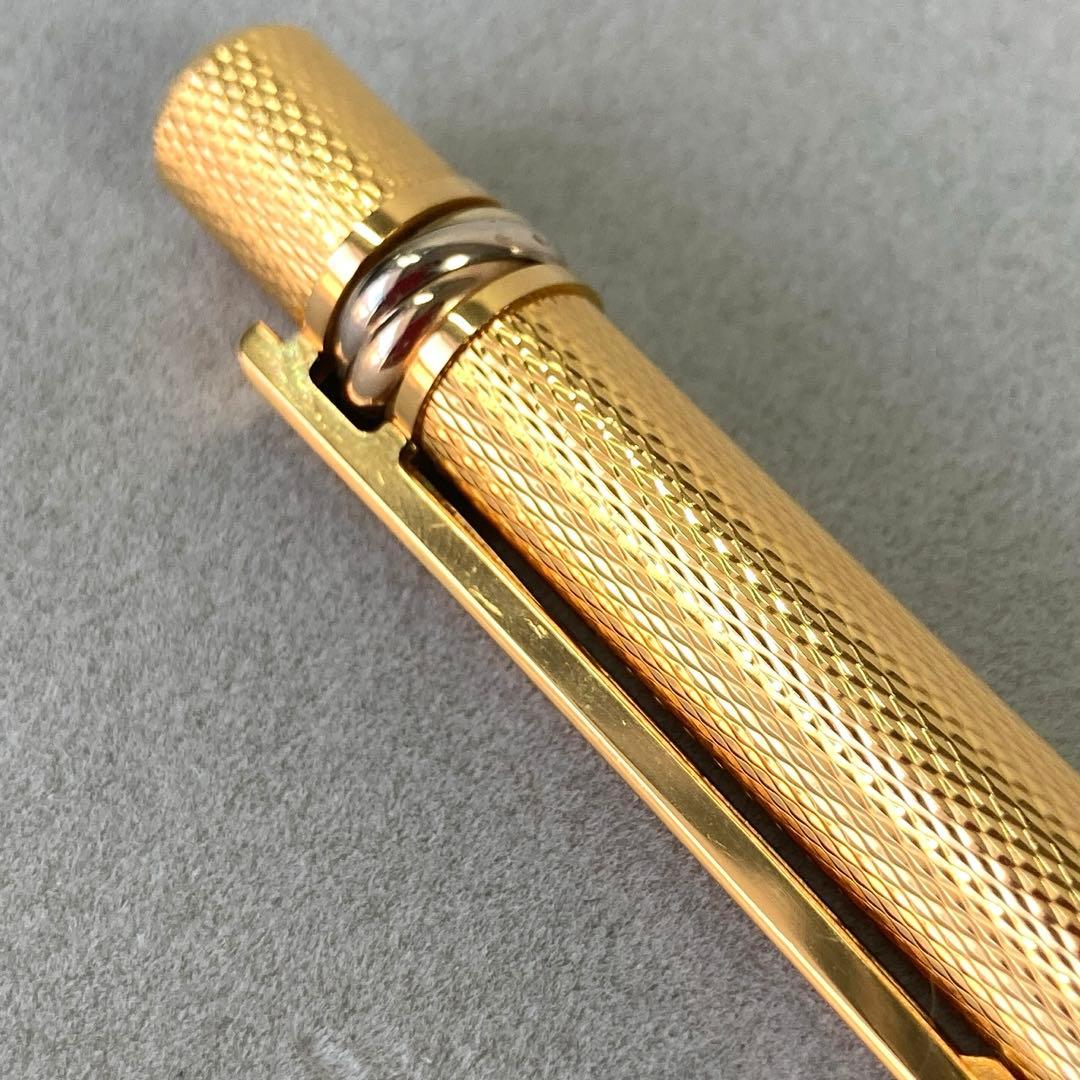 Cartier マストドゥカルティエ グランドルジュ 金メッキ 青インク