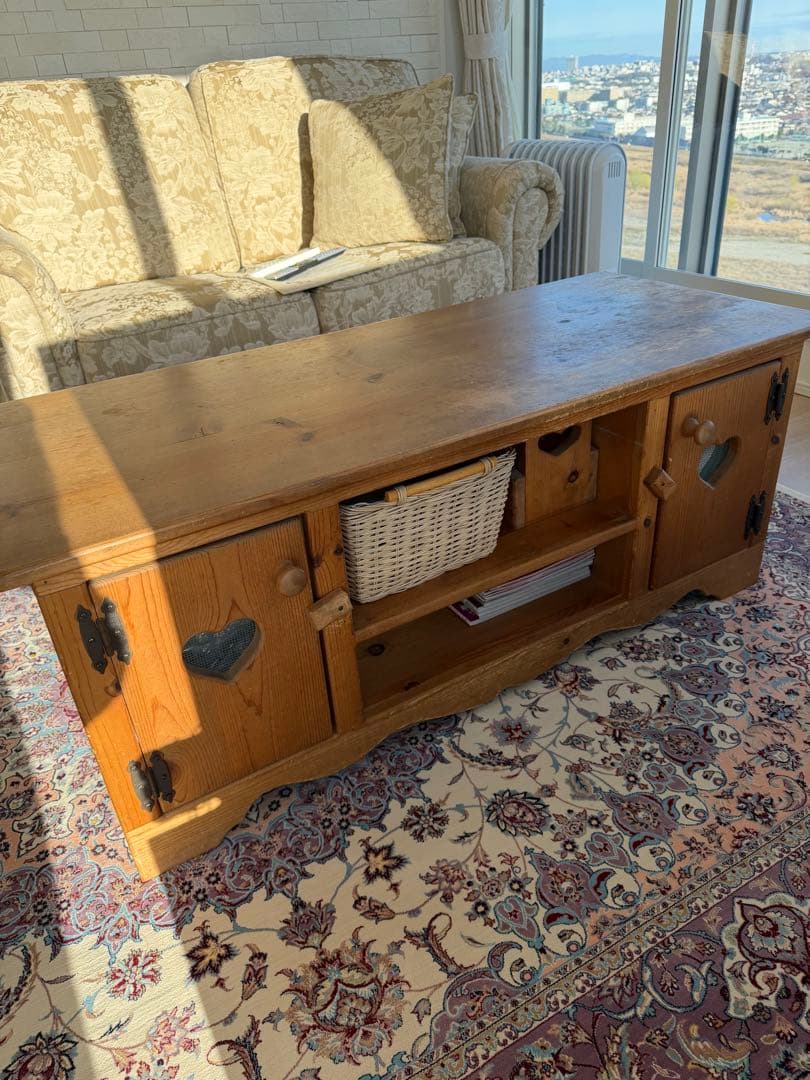 アンティーク　ナチュラルウッド センターテーブル、テレビ台