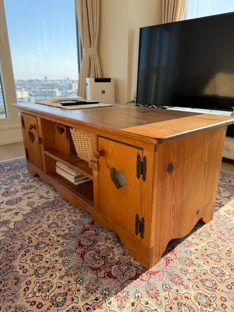 アンティーク　ナチュラルウッド センターテーブル、テレビ台