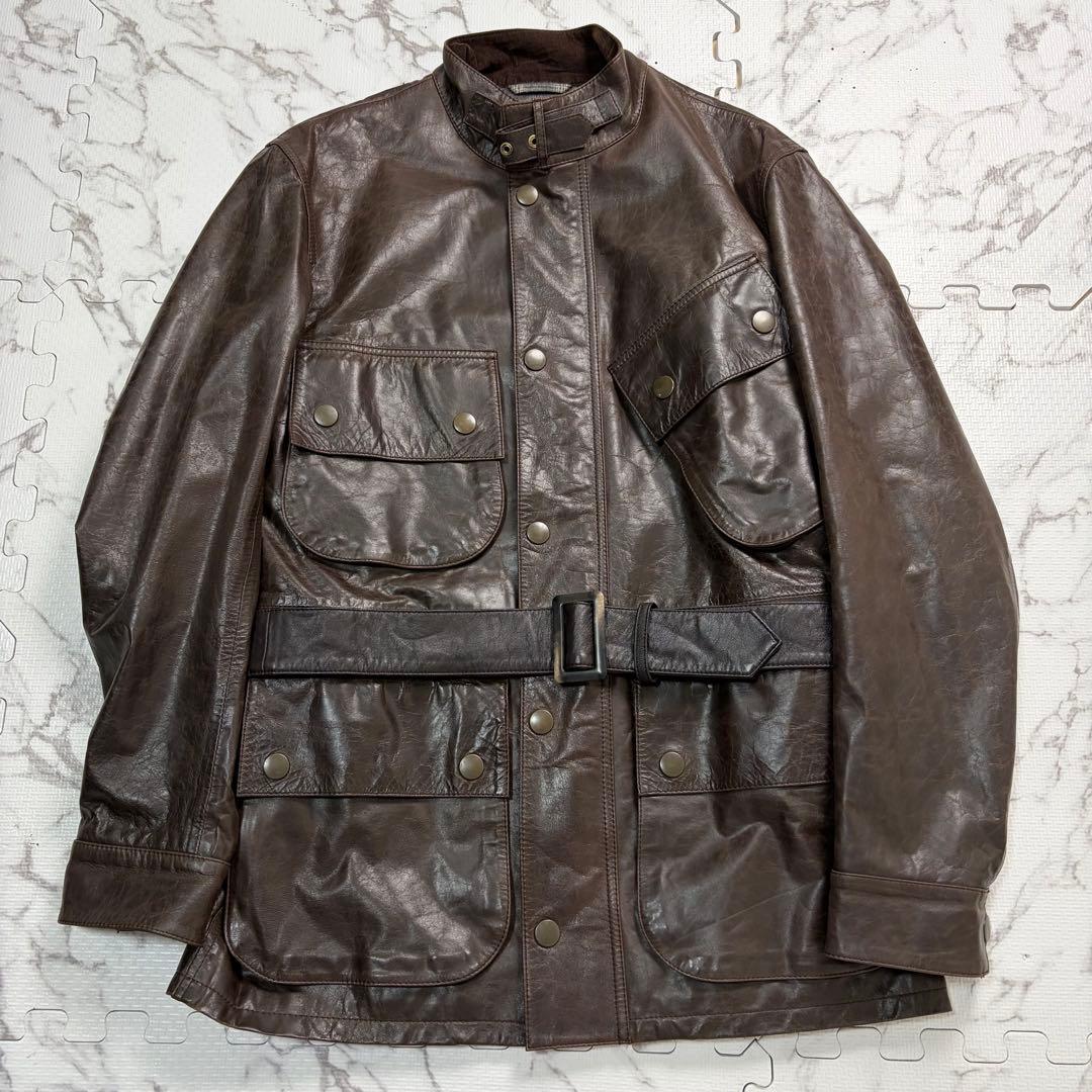 入手困難✨ポールスミス レザージャケット モーターサイクル Lsize 焦茶 羊