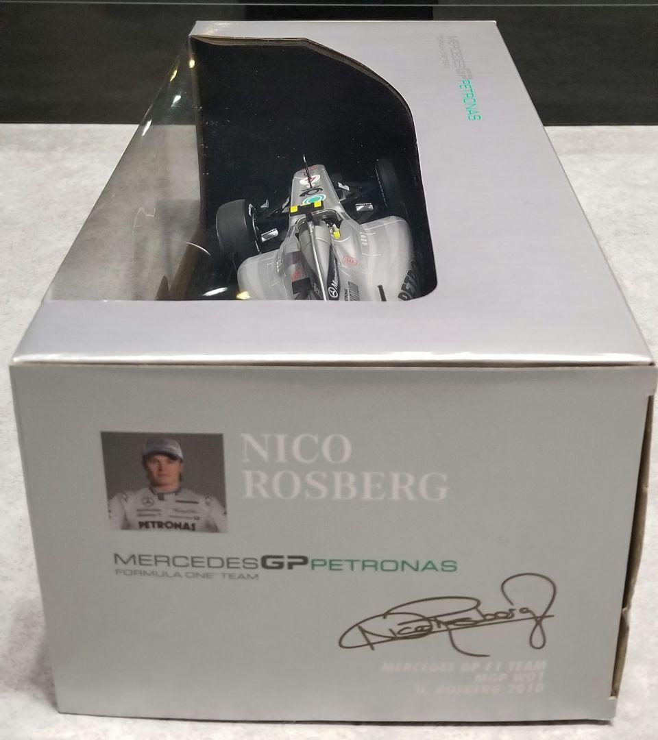 【美品】ミニチャンプス1/18 メルセデスGP W01 ロズベルグ 2010