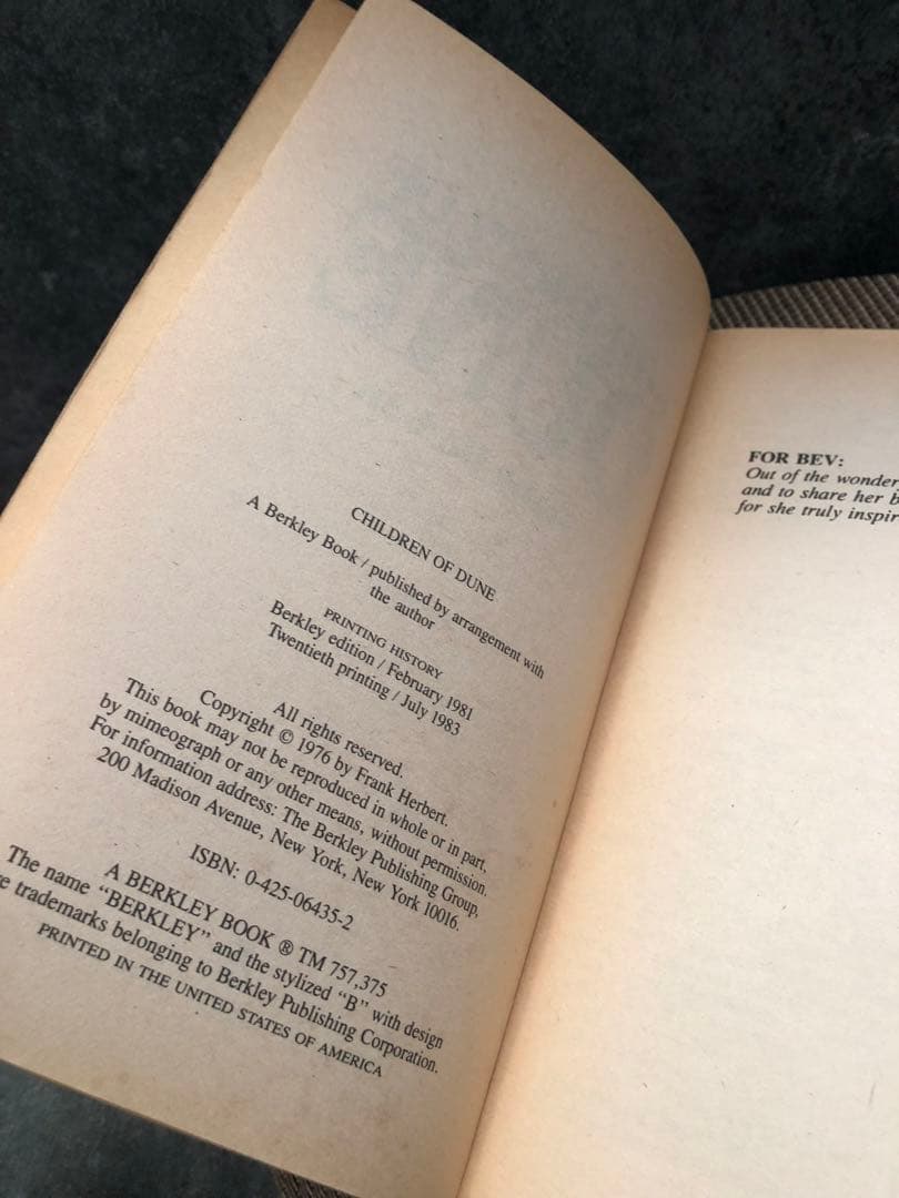 希少　Children of Dune Frank Herbert