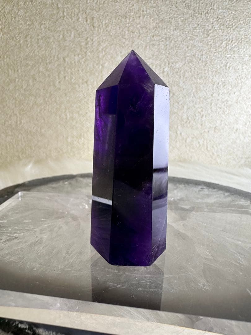 極美品 ボリビア産アメトリン ポイント 高発色 ファントム バイカラー水晶450