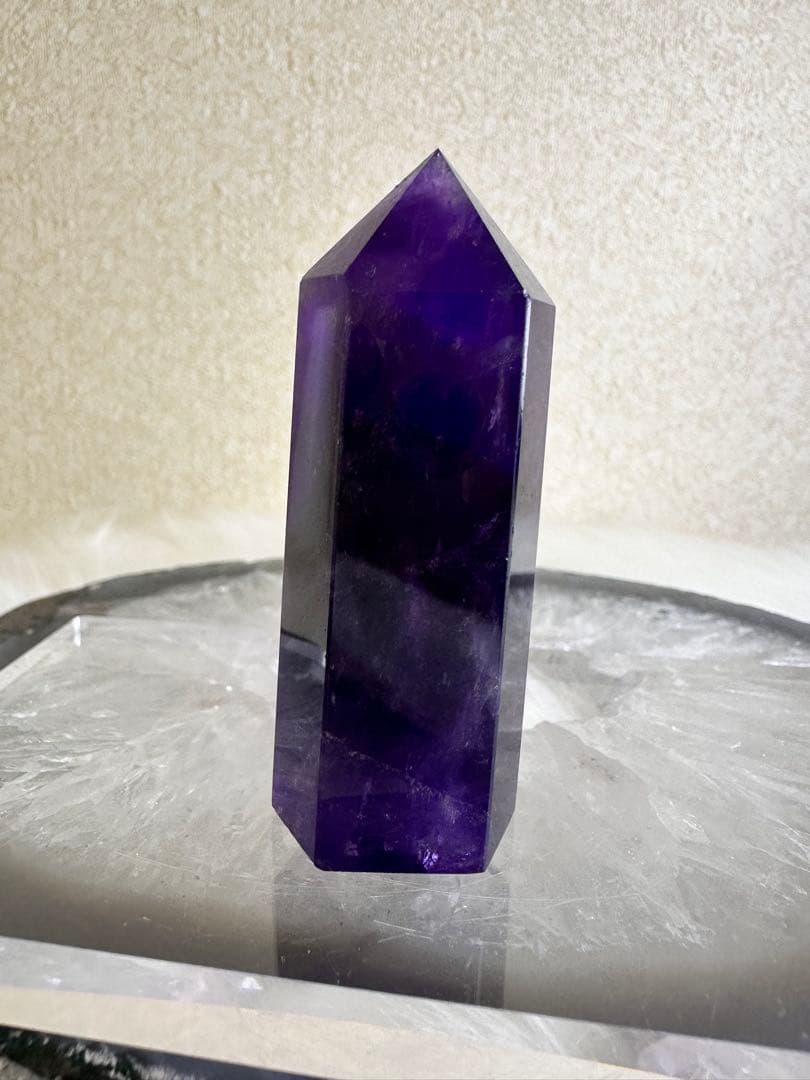 極美品 ボリビア産アメトリン ポイント 高発色 ファントム バイカラー水晶450