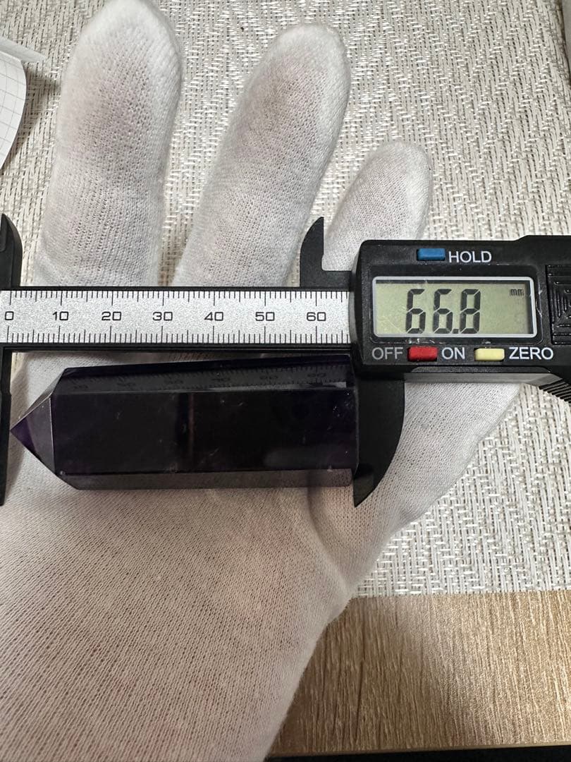 極美品 ボリビア産アメトリン ポイント 高発色 ファントム バイカラー水晶450