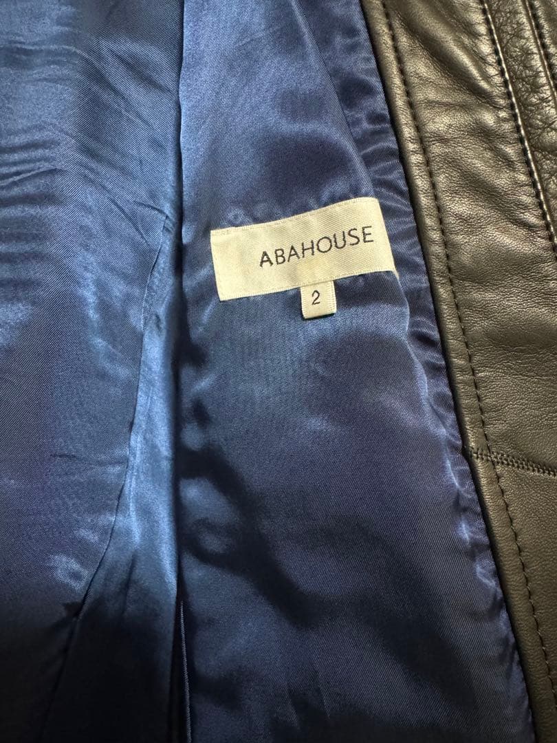 アバハウス ラムレザー シングルライダースジャケット