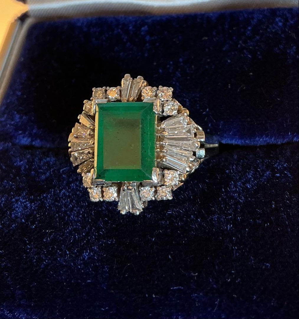 ネ*コ様 本物刻印保証エメラルド 2.13ctダイヤモンド0.8ct PT900