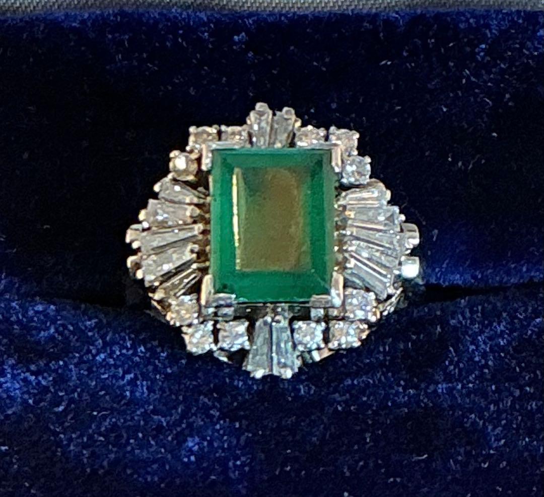 ネ*コ様 本物刻印保証エメラルド 2.13ctダイヤモンド0.8ct PT900