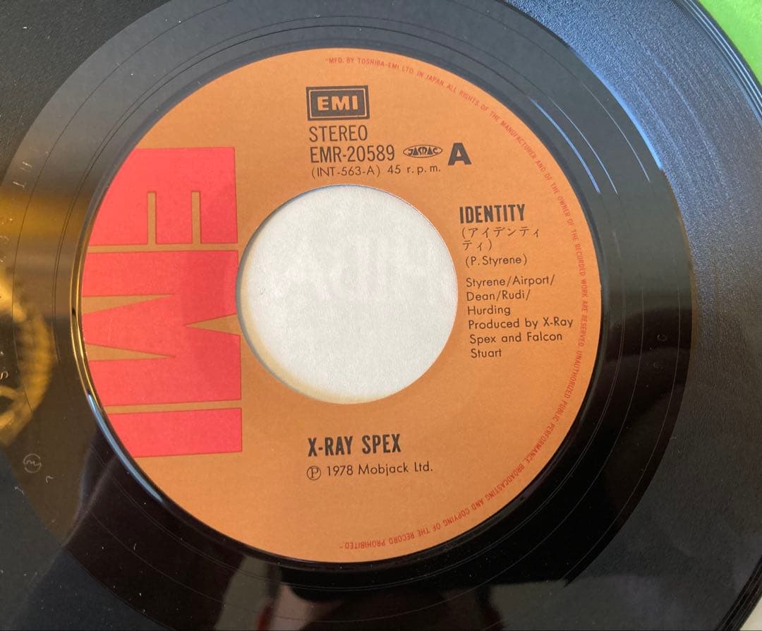 【超希少・日本盤】X-RAY SPEX / IDENTITY (7\" シングル)