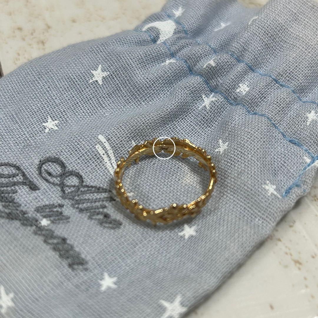 Alice in Tiny room フラワーリング K18 ダイヤモンドつき