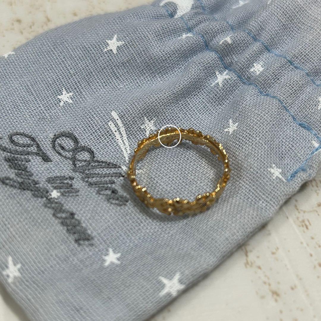 Alice in Tiny room フラワーリング K18 ダイヤモンドつき