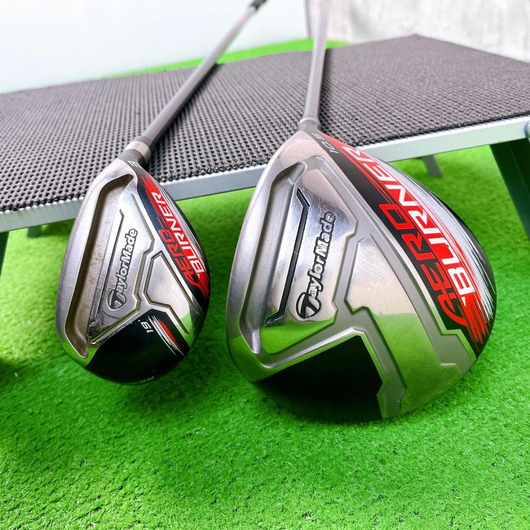 テーラーメイド エアロバーナー ブラック ゴルフクラブ メンズ セット 右打ち