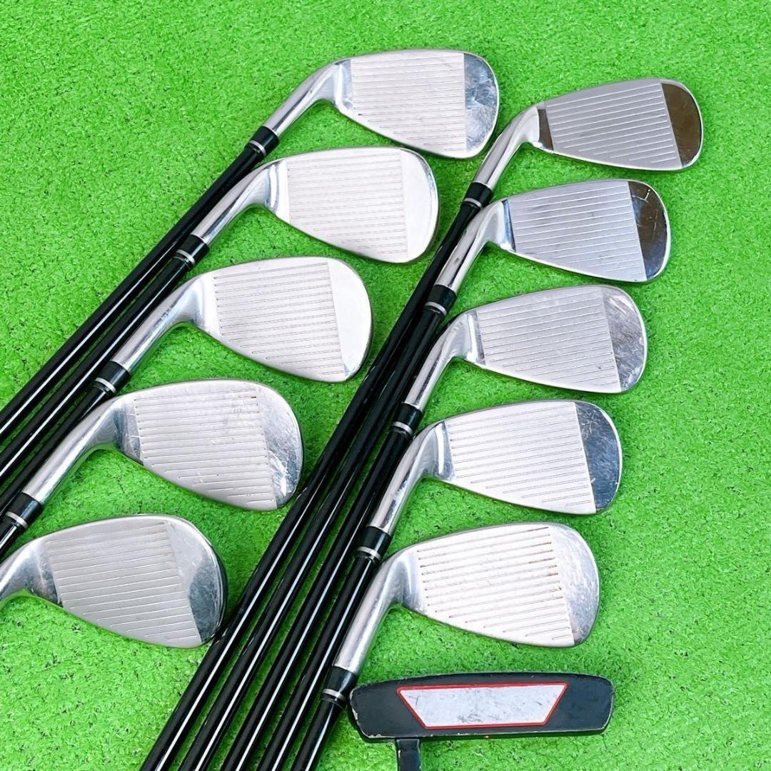 テーラーメイド エアロバーナー ブラック ゴルフクラブ メンズ セット 右打ち