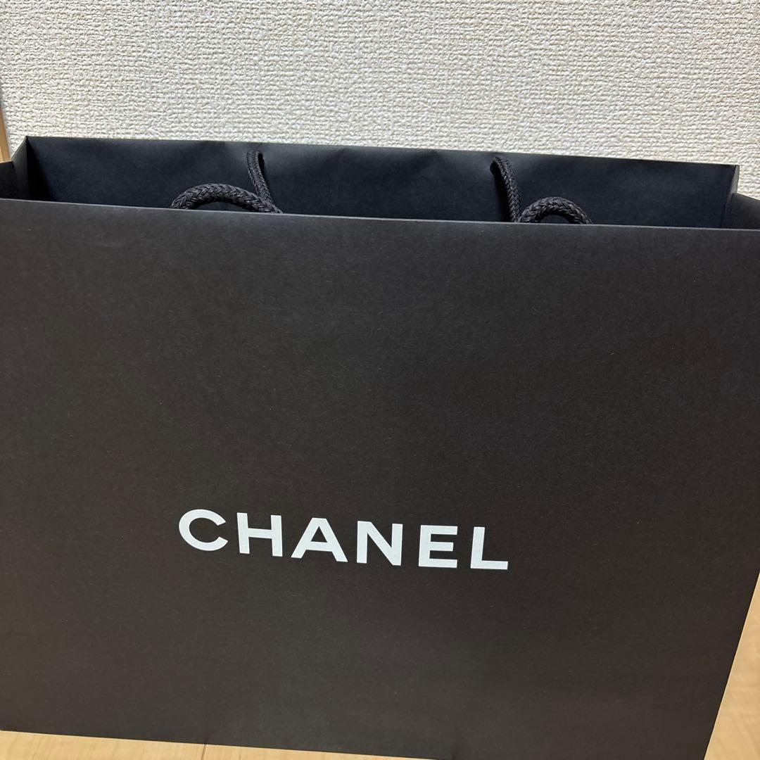 【空箱ショッパー包装紙のみ】シャネル バッグのマグネット式空箱 ショッパー