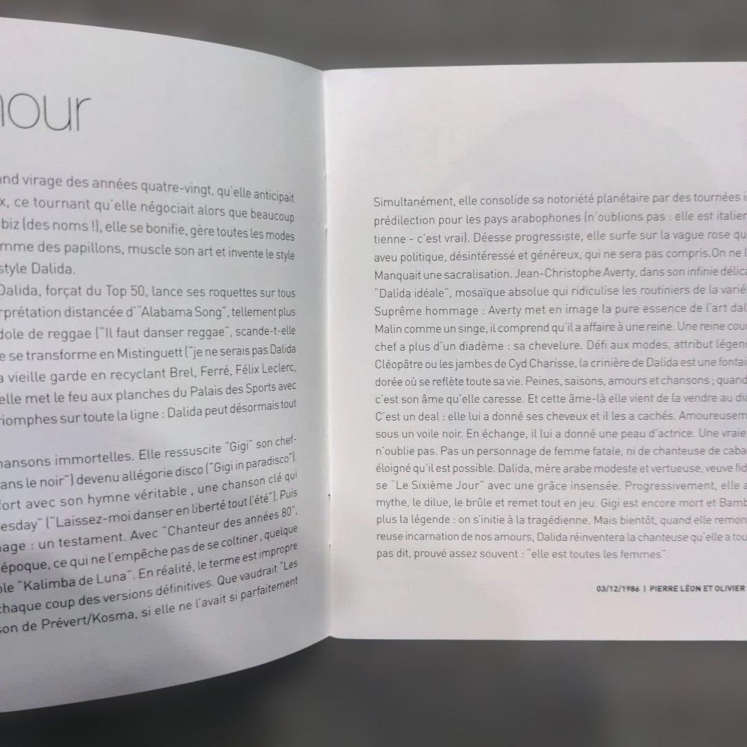 Dalida ダリダ「Les 101 plus belles chansons」