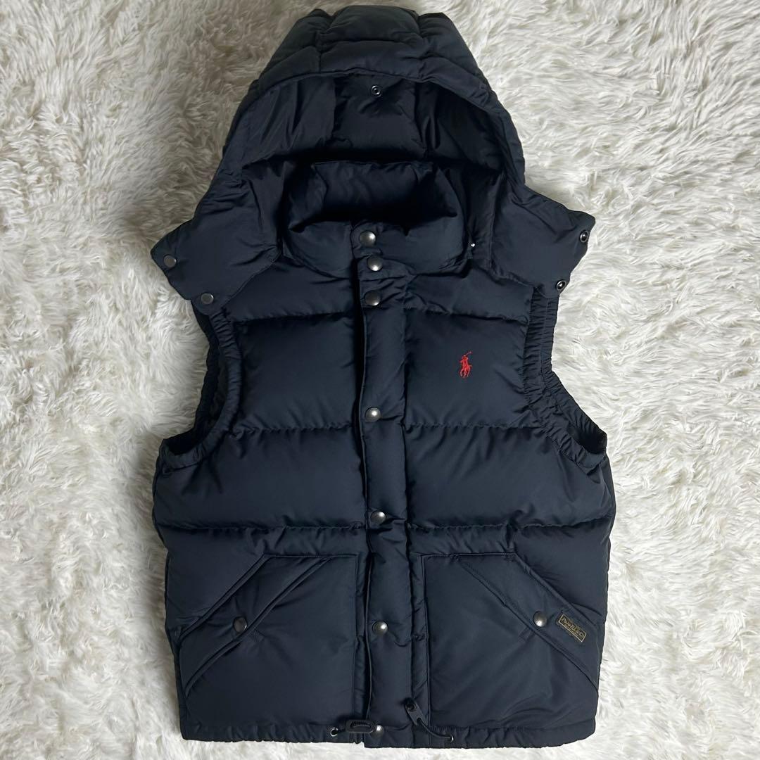 【極美品・人気】ポロラルフローレン ダウンベスト ポニー刺繍 現行タグ 黒