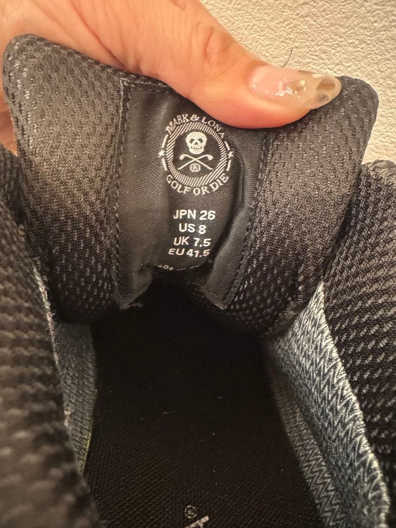 MARK & LONA ブラック ハイカット シューズ