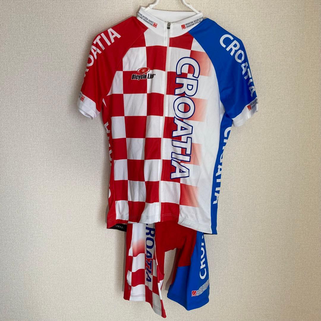 クロアチア サイクルジャージ サイクルパンツ ビブショーツ 上下セット