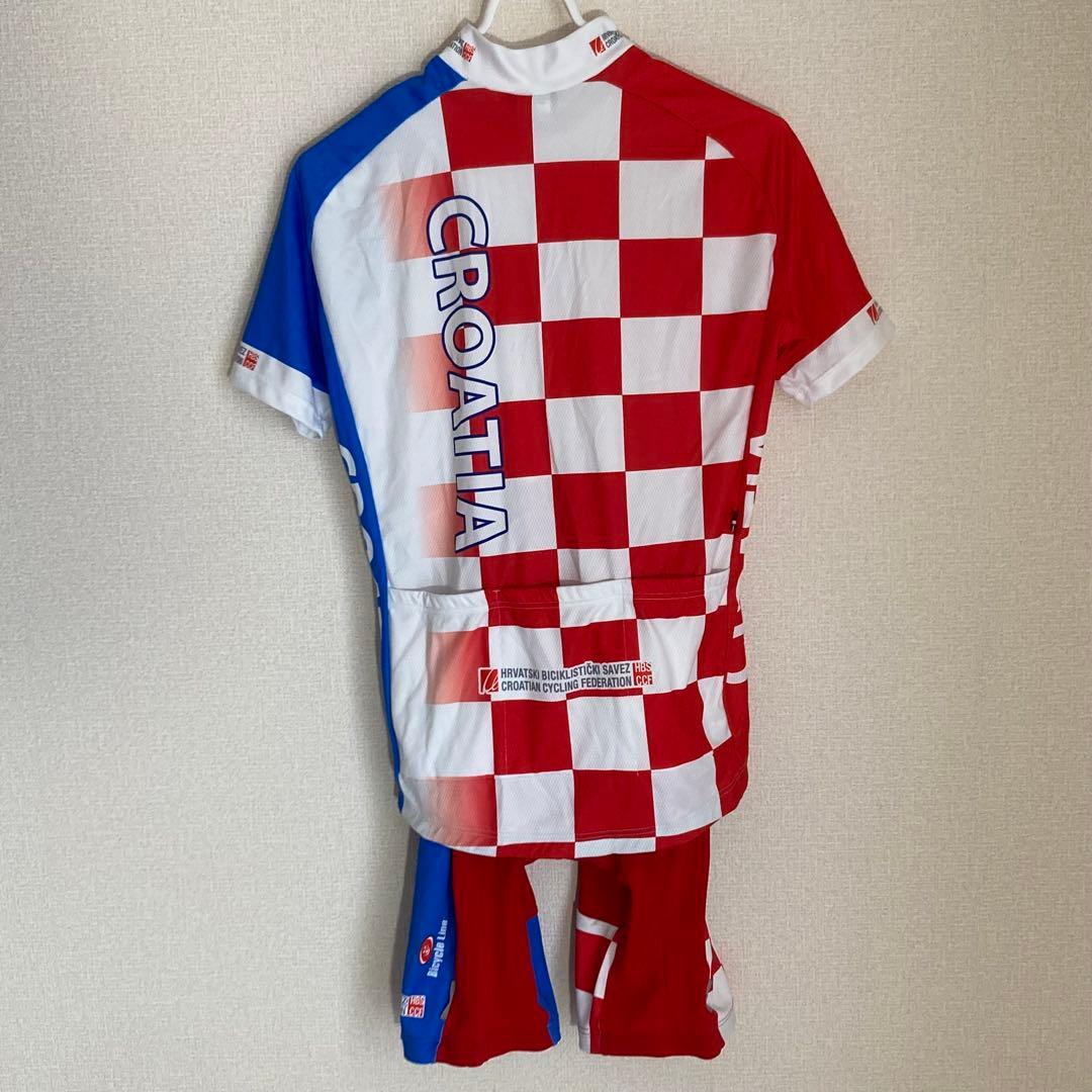 クロアチア サイクルジャージ サイクルパンツ ビブショーツ 上下セット