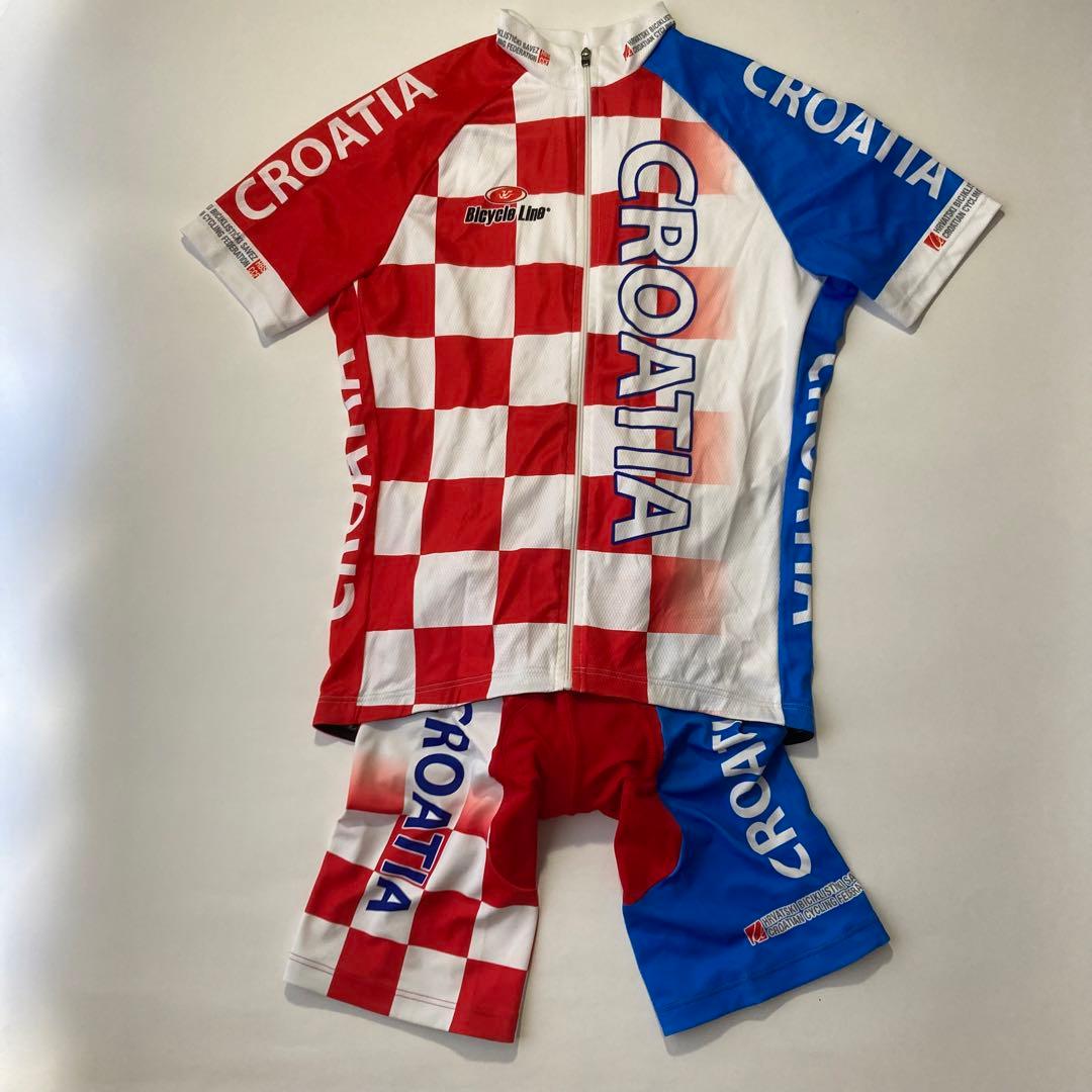 クロアチア サイクルジャージ サイクルパンツ ビブショーツ 上下セット